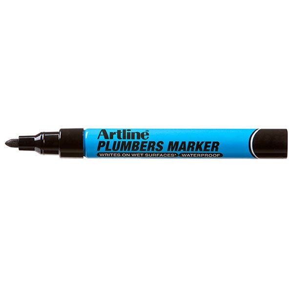 Artline Plumbers Permanent Marker Bullet Tip Black x 12's pack AO195501B