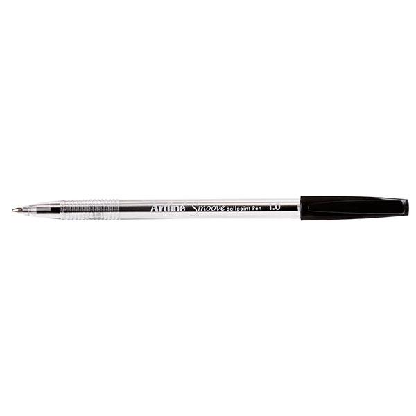 Artline Smoove Ballpoint Pen Black - Pack of 12 AO182101