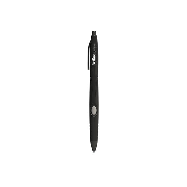 Artline Supreme Antimicrobial Retractable Pen, 1.0mm, Black, Pack of 12 AO181201