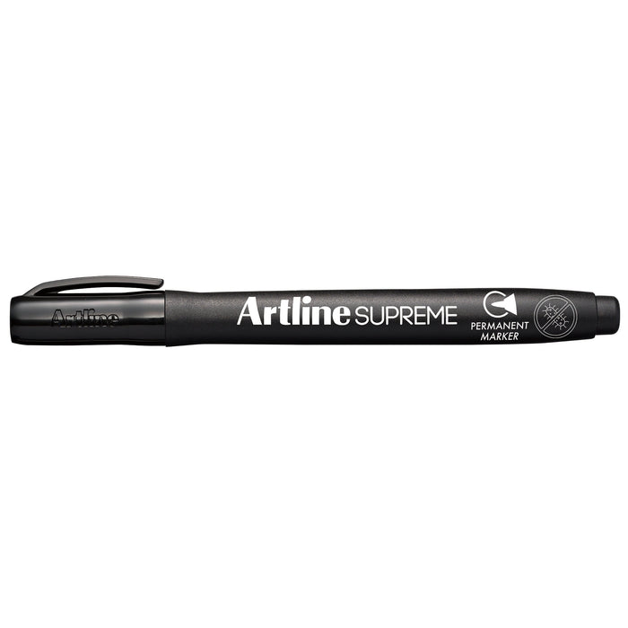 Artline Supreme Permanent Marker Black 12's Pack AO107101