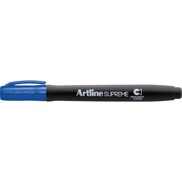 Artline Supreme Permanent Marker, Chisel, Blue, 12's Pack AO109103