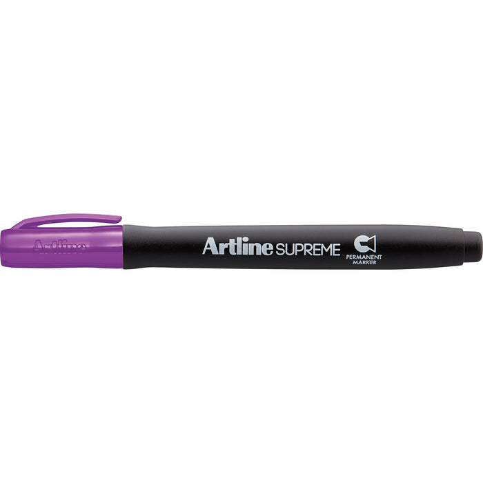 Artline Supreme Permanent Marker, Chisel, Purple, 12's Pack AO109106