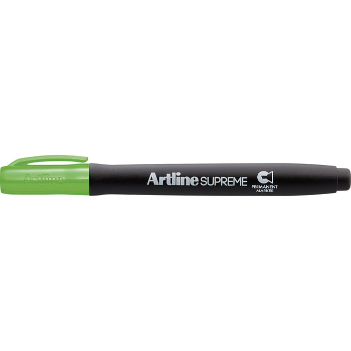 Artline Supreme Permanent Marker, Chisel, Yellow Green, 12's Pack AO109147