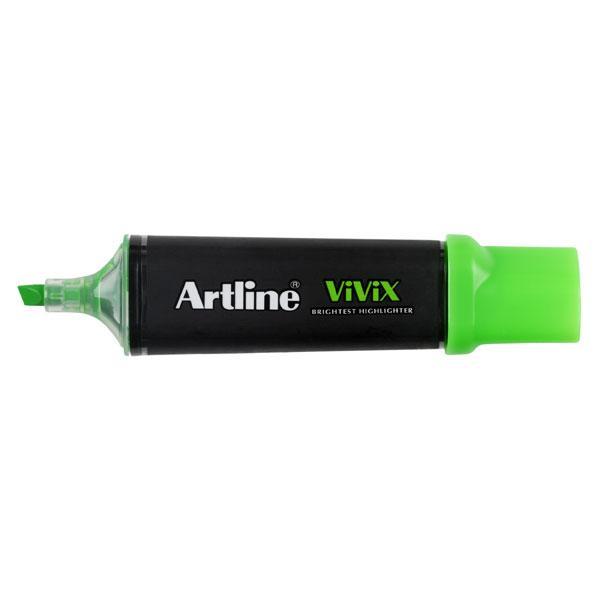 Artline Vivix Highlighter Green x 10's pack AO167004x10-DO
