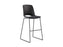 Knight's Arton Barstool, Black Frame, Padded and Non Padded Seat