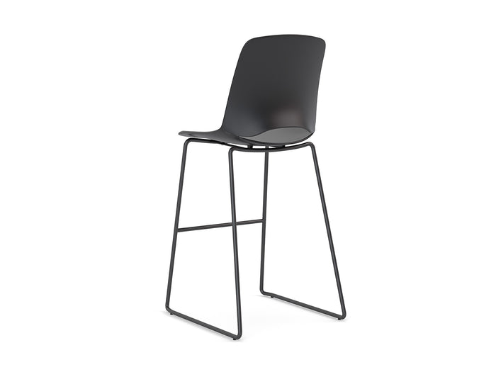 Knight's Arton Barstool, Black Frame, Padded and Non Padded Seat
