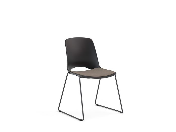 Knight's Arton Sled Chair, Black Frame, Padded and Non Padded Seat