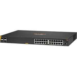 Aruba 6000 24G Class4 PoE 4SFP 370W Switch - 24 Ports - Manageable - Gigabit Ethernet - 10/100/1000Base-T, 1000Base-X - 3 Layer Supported - Modular - 2 SFP Slots - 32.70 W Power Consumption - 370 W PoE Budget - Twisted Pair, Optical Fiber - PoE Ports - 1U IM5354018