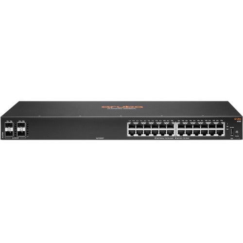 Aruba 6100 24G 4SFP+ Switch - 24 Ports - Gigabit Ethernet, 10 Gigabit Ethernet - 10/100/1000Base-T, 10GBase-X - 3 Layer Supported - Modular - 33 W Power Consumption - Twisted Pair, Optical Fiber - 1U High - Rack-mountable, Wall Mountable IM5140919