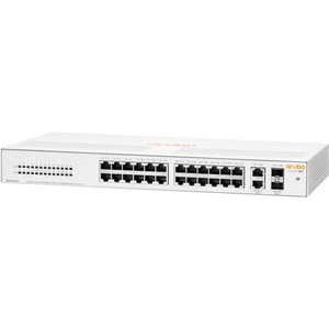 Aruba Instant On 1430 26G 2SFP Switch - 26 Ports - Gigabit Ethernet - 10/100/1000Base-T, 1000Base-X - 2 Layer Supported - Modular - 2 SFP Slots - 16.40 W Power Consumption - Twisted Pair, Optical Fiber - 1U High - Rack-mountable, Cabinet Mount, Table Top, IM5573057