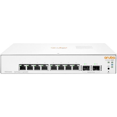 Aruba Instant On 1930 8G 2SFP Switch - 8 Ports - Manageable - 4 Layer Supported - Modular - 2 SFP Slots - 11 W Power Consumption - Optical Fiber, Twisted Pair IM4881906