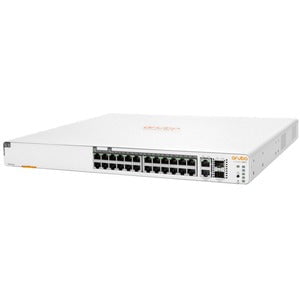 Aruba Instant On 1960 24G 20p Class4 4p Class6 PoE 2XGT 2SFP+ 370W Switch - 26 Ports - Manageable - 10 Gigabit Ethernet, Gigabit Ethernet - 10GBase-T, 10GBase-X, 10/100/1000Base-T - 2 Layer Supported - Modular - 80 W Power Consumption - 370 W PoE Budget - IM5365271