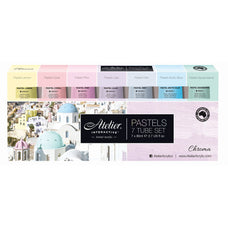 Atelier Acrylic Paint 7 X 80ml Set Pastel Colours CXAI80360