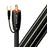 AUDIOQUEST Black lab 16M subwoofer cable. Long grain copper (LGC) Metal-layer noise dissipation Foamed-Polyethylene dielectric Cold-welded,Gold plated termination Jacket - black with white stripes CDBLAB16