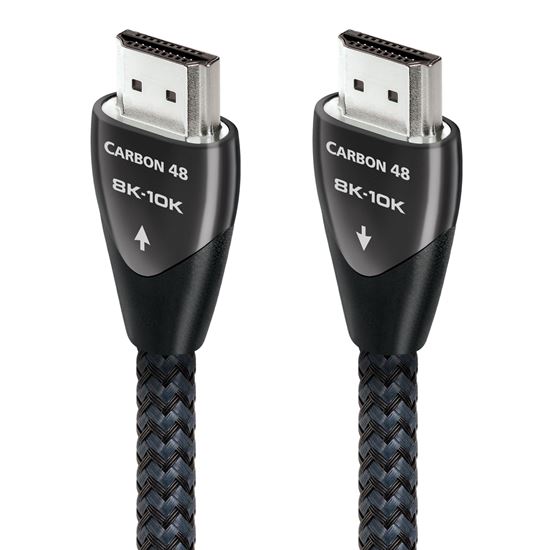 AUDIOQUEST Carbon 48G 3M HDMI cable braided. Solid 5% silver Resolution - 48Gbps - up to 8K-60 Supports enhanced audio return (eAR Noise Dissipation - level 2 Metal layer over conductors CDHDM48CAR300BRD