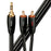 AUDIOQUEST Tower 1M 3.5mm to 2 RCA. Solid Long Grain Copper. Gold Plated/cold welded termination Foamed-Polyethylene dielectric Metal layer noise dissipation Jacket - black with white stripes P CDTOWER01MR