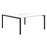 Avero 2 Pod Back to Back Fixed Height Desk, 1500mm x 800mm Snow Velvet/Black AT1091-000029
