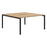 Avero 2 Pod Back to Back Fixed Height Desk, 1800mm x 800mm Classic Oak/Black AT1091-000031