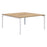 Avero 2 Pod Back to Back Fixed Height Desk, 1800mm x 800mm Classic Oak/White AT1091-000032