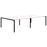 Avero 4 Pod Back to Back Fixed Height Desk, 1200mm x 700mm Snow Velvet/Black AT1091-000049