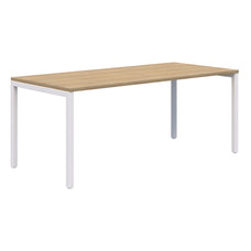 Avero Canteen Table, 1500mm x 800mm, White Frame, Top Colour Option Classic Oak/White AT1091-10991108