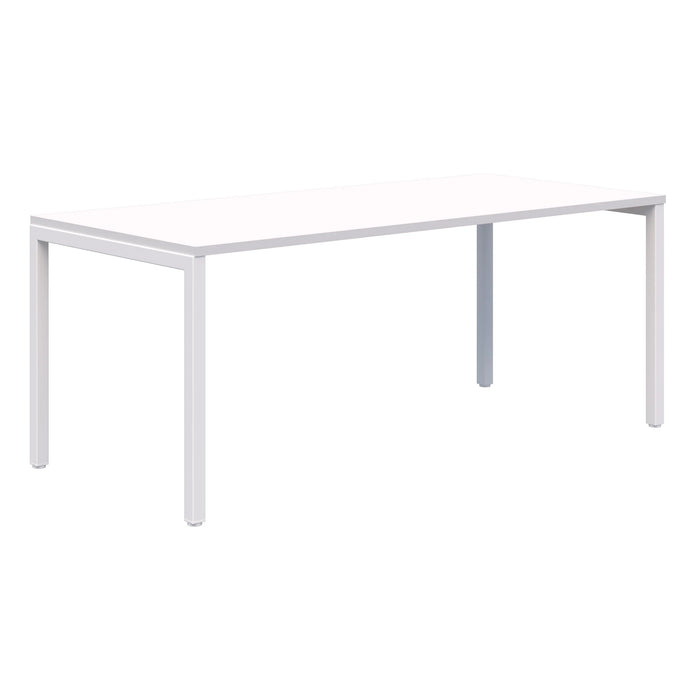Avero Canteen Table, 1500mm x 800mm, White Frame, Top Colour Option Snow Velvet/White AT1091-10991102