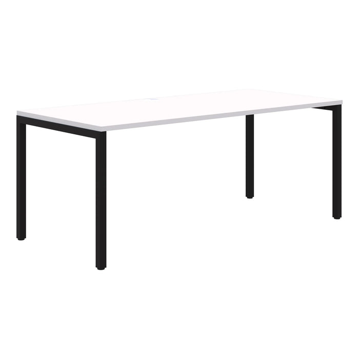 Avero Fixed Height Desk Single 1200mm x 700mm Oak/White AT1091-000002