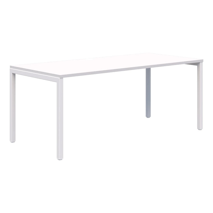Avero Fixed Height Desk Single 1200mm x 700mm Snow Velvet/White AT1091-000004