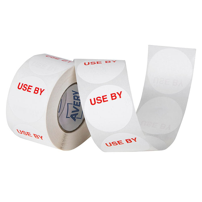 Avery 40mm Round Labels - 'USE BY' CX238820