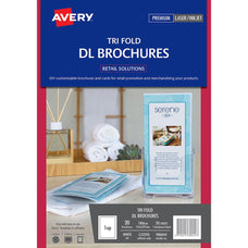 Avery Brochures C32290 Tri Fold DL A4 Inkjet Laser Labels 1up 20 Sheets CX272595