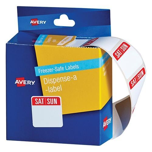 Avery Freezer Safe Labels Dispenser Pack - 'SAT/SUN' CX238137