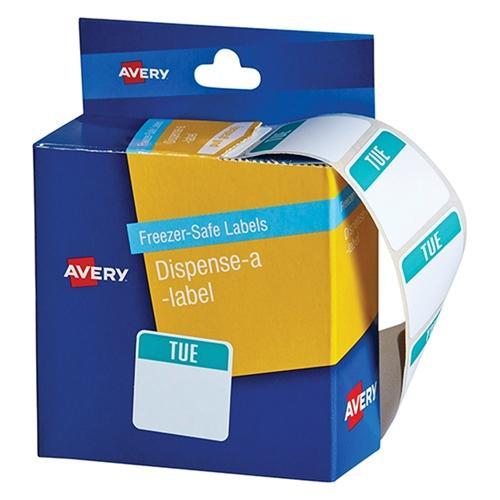 Avery Freezer Safe Labels Dispenser Pack - 'TUESDAY' CX238133