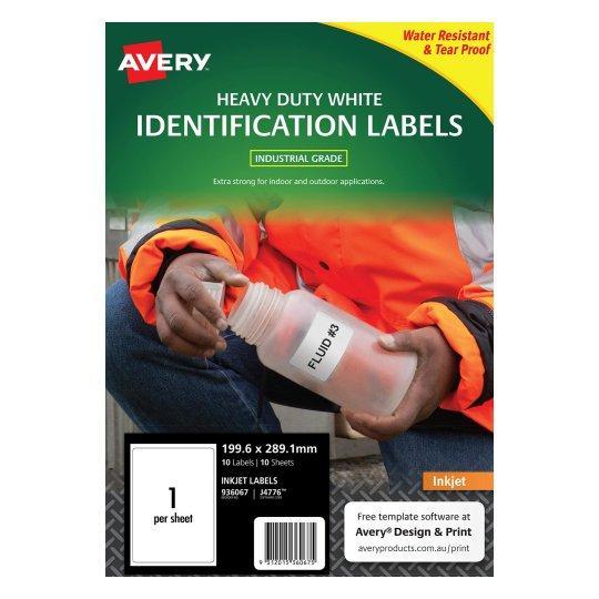 Avery J4776 Heavy Duty Labels 1's x 10 Sheets CX238447