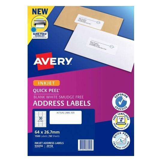 Avery J8158 Labels 30's x 50 Sheets CX238374