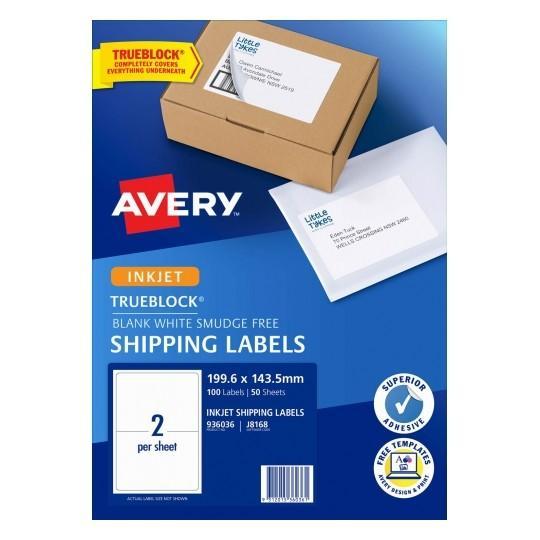Avery J8168 Labels 2's x 50 Sheets CX238062