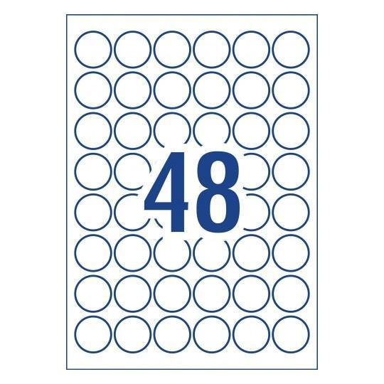 Avery L4716 Weather Resistant 30mm Round Labels 48's x 20 Sheets CX238113