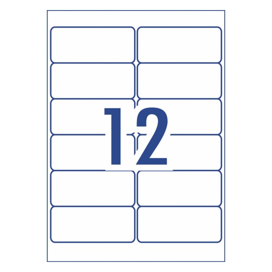 Avery L4776 Heavy Duty ID Label, 99.1mm x 42.3mm, 12 Labels Per Sheet, 20 Sheets per pack CX238115