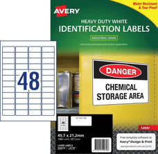 Avery L4778 Heavy Duty Labels 48's x 25 Sheets CX238552