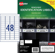 Avery L4778 Weather Resistant Labels 48's x 20 Sheets CX238112