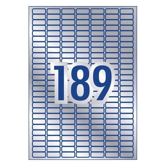 Avery L6008 Heavy Duty Labels 189's x 20 Sheets - Silver CX238560