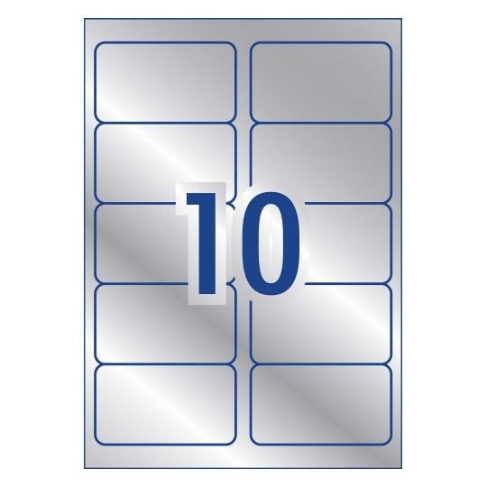 Avery L6012 Heavy Duty Labels 10's x 20 Sheets - Silver CX238563