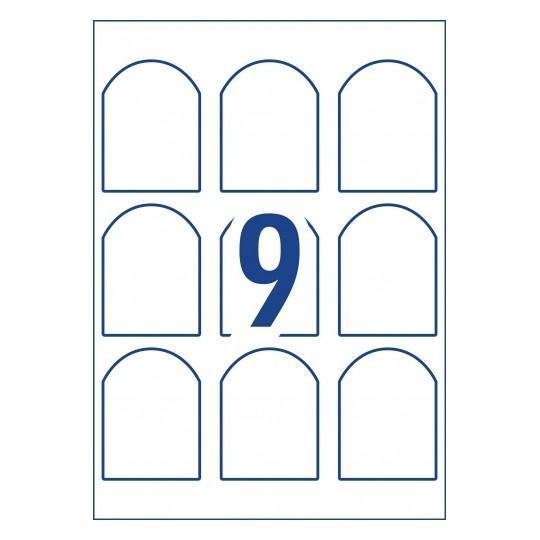 Avery L7118 Textured Arched Labels 9's x 10 Sheets CX239519