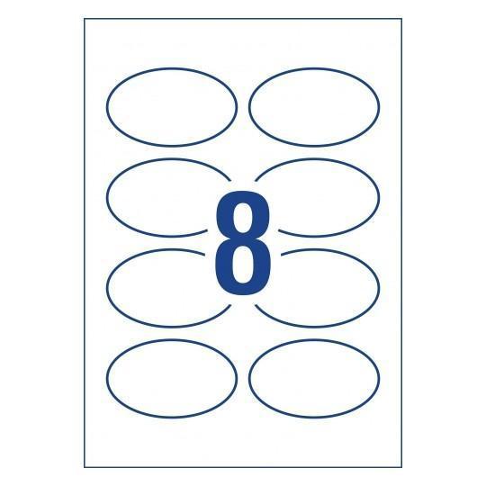 Avery L7127 Glossy Oval Labels 8's x 10 Sheets | Avery — Discount Office