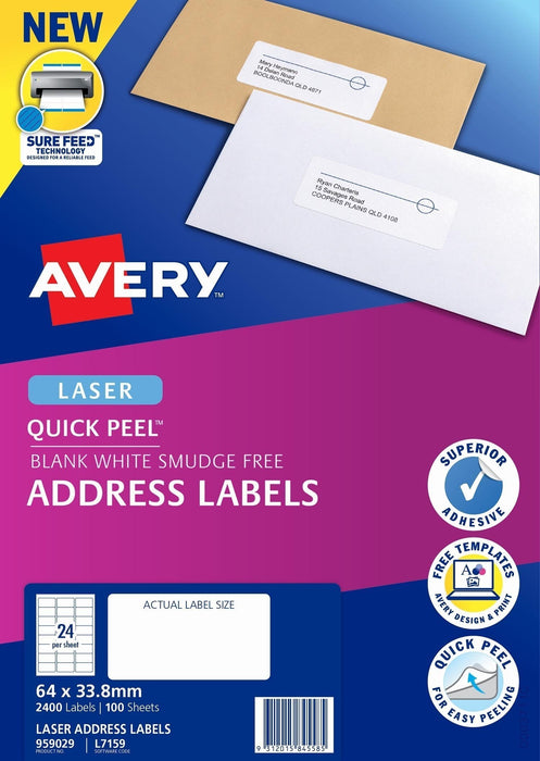 L7159 Labels Avery L7159 Labels 24's x 100 Sheets | Avery — Discount Office