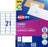 Avery L7160 Labels 21's x 100 Sheets CX238023
