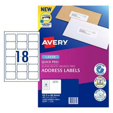 Avery L7161 Labels 18's x 20 Sheets CX238018