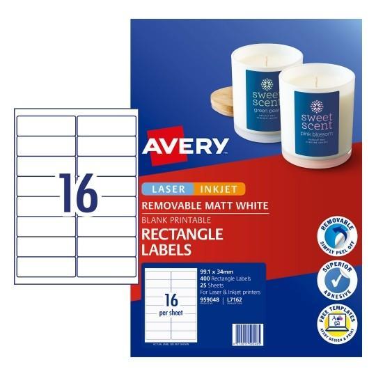 Avery L7162 Labels 16's x 25 Sheets CX238506