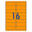 Avery L7162FO Fluoro Orange Labels 16's x 25 Sheets CX231454
