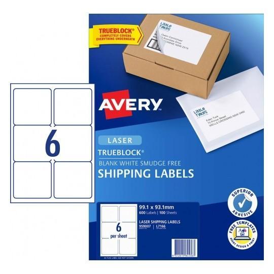 Avery L7166 Labels 6's x 100 Sheets CX238029