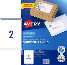 Avery L7168 Labels 2's x 100 Sheets CX238031